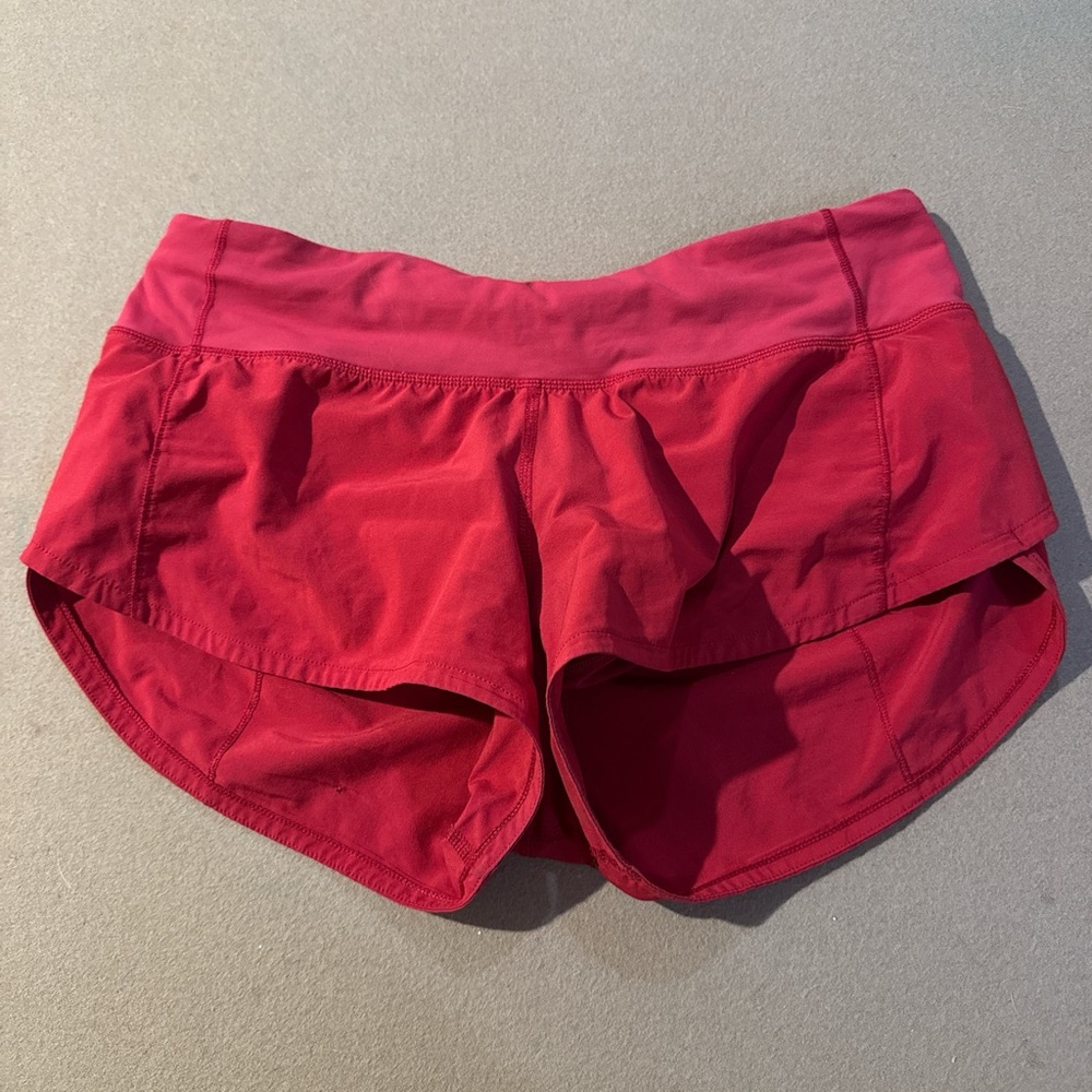Lululemon Athletica Red Women's Athletic Shorts